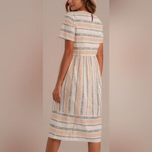 NEW Short sleeve, striped, midi dress (New)